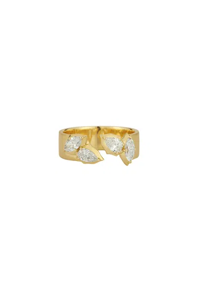 Jade Trau Poppy Open Band In Gold