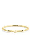 Jade Trau Small Yellow Gold And Diamond Plié Maverick Station Bangle In Gold