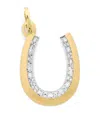 Jade Trau Yellow Gold And Diamond Horseshoe Charm In Gold