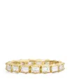 Jade Trau Yellow Gold And Diamond Large Vanguard Eternity Band In Gold