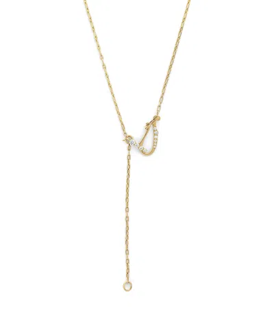 Jade Trau Yellow Gold And Diamond Lola Lariat Necklace