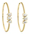 Jade Trau Yellow Gold And Diamond Maverick Plié Hoop Earrings In Gold