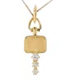 Jade Trau Yellow Gold And Diamond Mini Catherine Key Charm In Gold