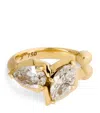 Jade Trau Yellow Gold And Diamond Poppy Ear Cuff In Gold