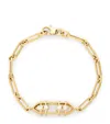 Jade Trau Yellow Gold And Diamond Posey Bracelet In Gold