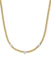 Jade Trau Yellow Gold And Diamond Posey Station Necklace In Gold