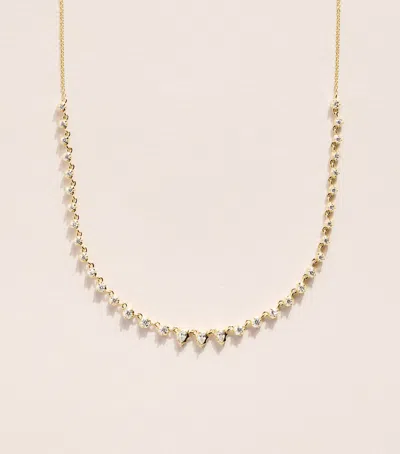 Jade Trau Yellow Gold And Diamond Small Envoy Riviera Necklace In Green