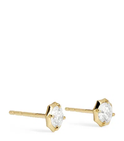 Jade Trau Yellow Gold And Diamond Sophisticate Studs