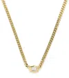 Jade Trau Yellow Gold And Diamond Vanguard Curb Necklace In Gold