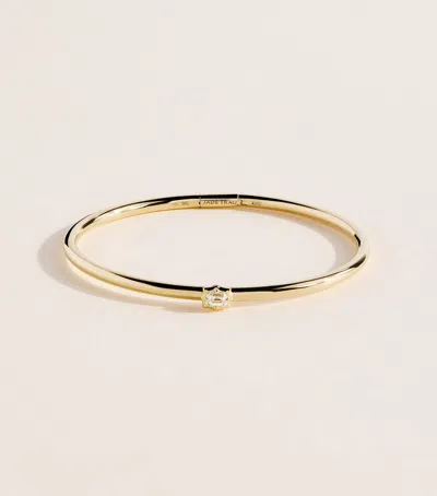 Jade Trau Yellow Gold And Diamond Vanguard Plié Bangle