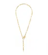 Jade Trau Yellow Gold Betty Paige Lariat Necklace In Gold