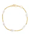 Jade Trau Yellow Gold, Platinum And Diamond Posey Station Bracelet In Gold