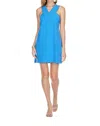 Jade V-yoke Halter Mini Dress In Blue In Blue