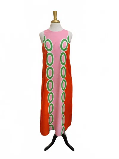 Jade Women's Links Column Midi Dress In Red In Multi