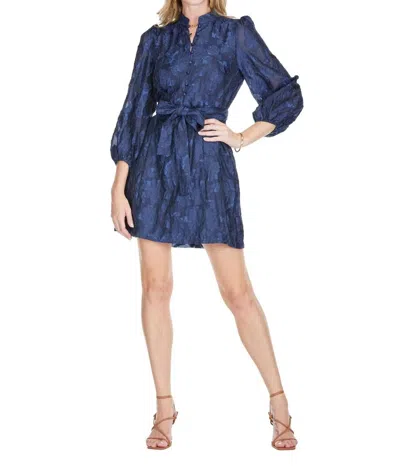 Jade Women's Stand Collar Dress In Navy In Blue