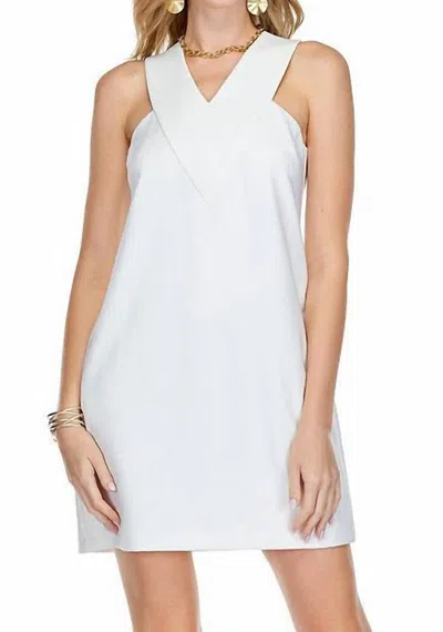 Jade Women's V Yoke Halter Dress In White