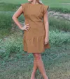 Jade Zara Mini Dress In Caramel In Brown