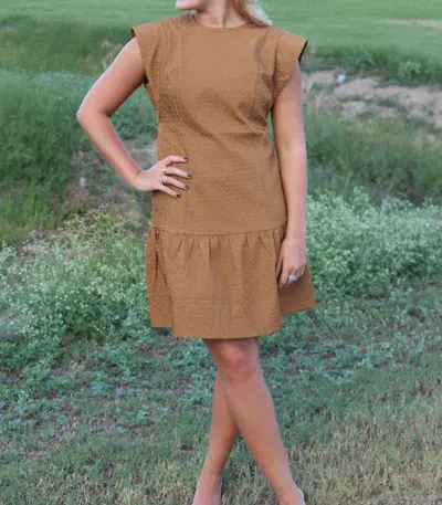 Jade Zara Mini Dress In Caramel
