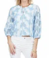 Jade Zip Front Jacket In Blue In Blue