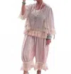 Jaded Gypsy Alluring Romance Bloomers Pants In Blush In Gold