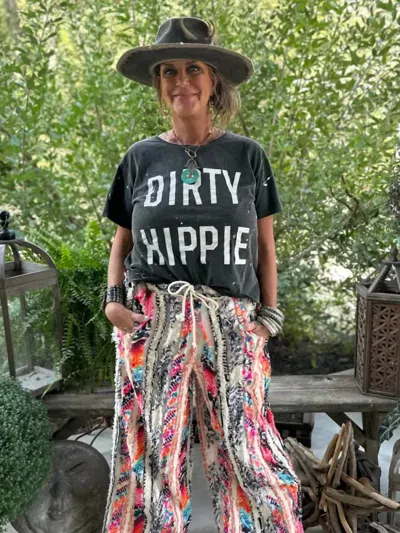 Jaded Gypsy Dirty Hippie Tee In Vintage Black In Multi