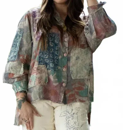 Jaded Gypsy Faded Gardens Top In Multi