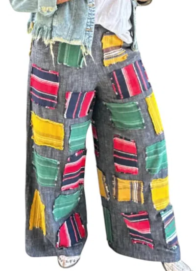 Jaded Gypsy Pieces Fit Wide Leg Pants In Grey In Gray