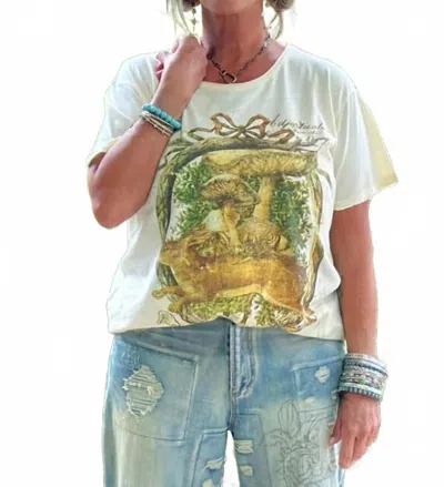 Jaded Gypsy Women's Moon Dance Top In White In Gold