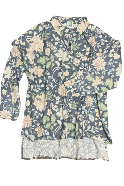Jaded Gypsy Women's Star Gazing Top In Blue Floral