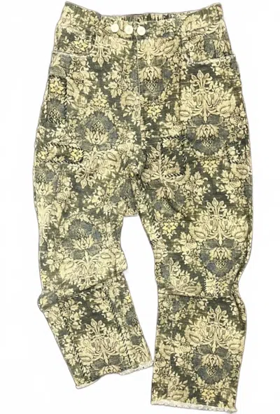 Jaded Gypsy Women's Traveler Pants In Vintage Gardens In Green