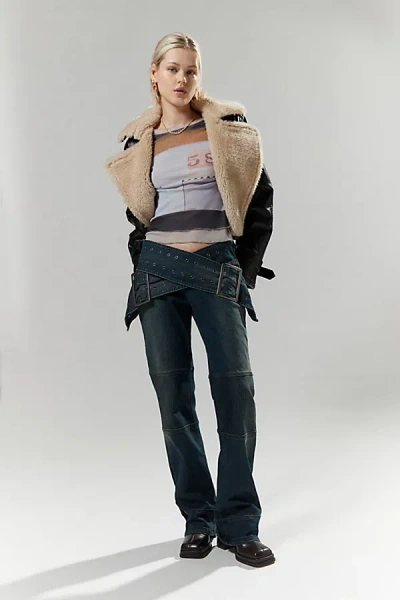 Jaded London Assassin Belted Jean In Tinted Denim, Women's At Urban Outfitters