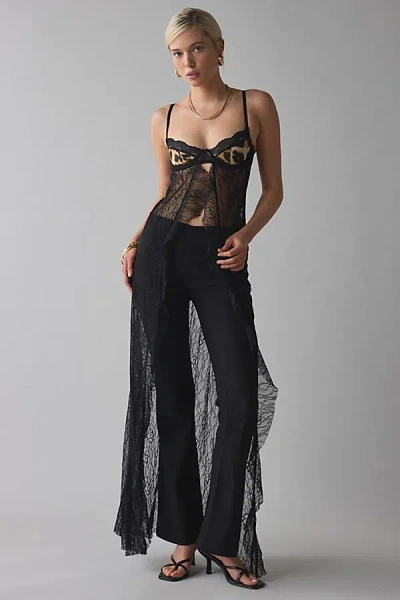 Jaded London Astoria Lace Bralette Maxi Top In Leopard Print, Women's At Urban Outfitters