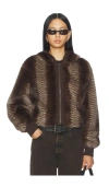 Jaded London Bear Faux Fur Jacket In Brown
