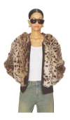 Jaded London Bear Faux Fur Jacket In Multi