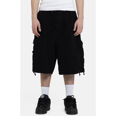 Jaded London Cargo Parachute Shorts In Black