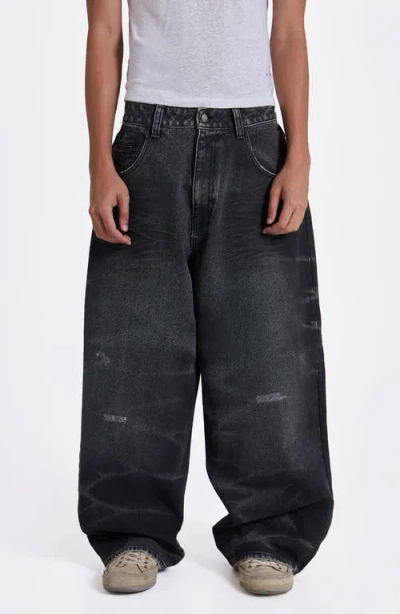 Jaded London Cinch Colossus Xl Baggy Jeans In Black