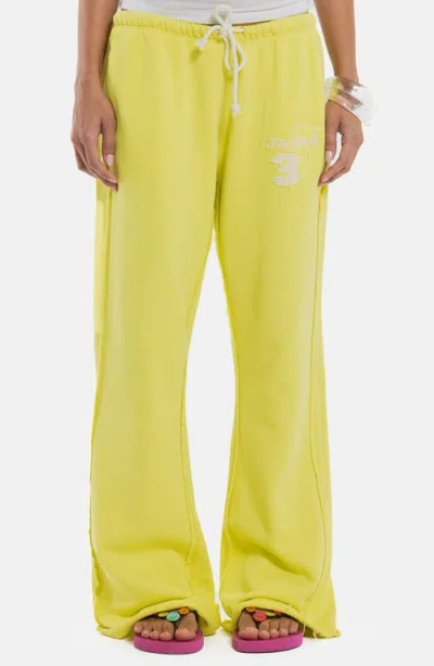 Jaded London Cleo Bootcut Joggers In Yellow