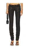 Jaded London Coated Zip Skinny Jean In Black