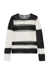 Jaded London Pullover Aus Ajoustrick Color Block Stripe In White