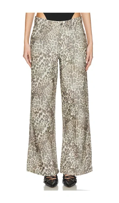 Jaded London Colossus Jeans In Faded Leopard Print