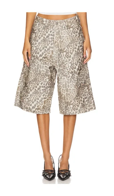 Jaded London Colossus Jorts In Brown