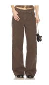 Jaded London Colossus Wide Leg In Brown