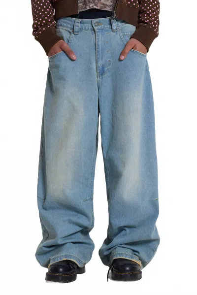 Jaded London Denim Applique Colossus Baggie Jeans In Blue