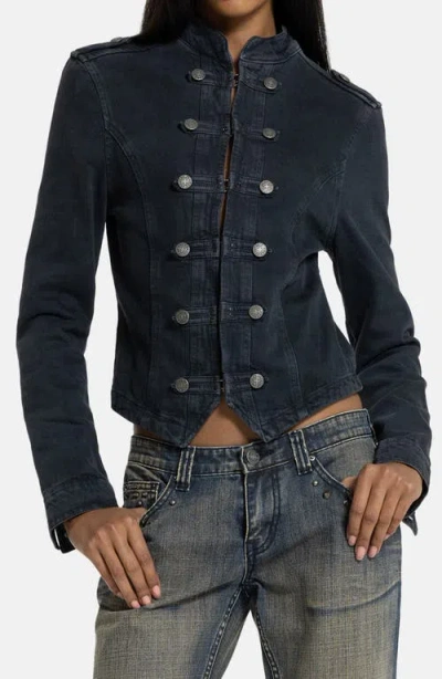 Jaded London Denim Drummer Jacket In Blue