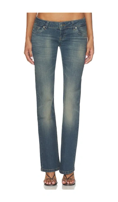 Jaded London Eden Low Rise Stretch Bootcut Jeans In Dark Wash