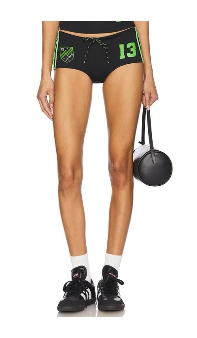 Jaded London Football Mini Shorts In 黑色