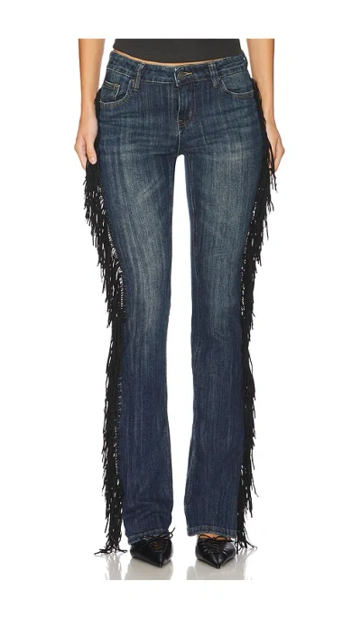 Jaded London Fringe Cooper Jean In Blue