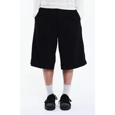 Jaded London Goliath Pleated Oversize Shorts In Black