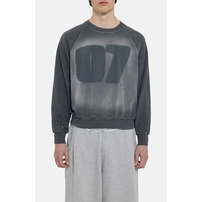 Jaded London Grey Star Distressed Sweatshirt In Gray