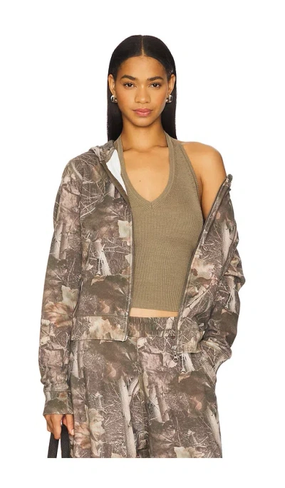 Jaded London Jaded Mist Mini Monster Hoodie In Brown